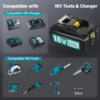 8Ah Replacement Battery for Makita 18V Battery BL1820 BL1830 BL1840 BL1850 BL1860 Compatible with Makita 18V Power Tools and Chargers (2 Packs)