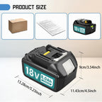 8Ah Replacement Battery for Makita 18V Battery BL1820 BL1830 BL1840 BL1850 BL1860 Compatible with Makita 18V Power Tools and Chargers (2 Packs)