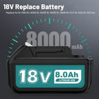 8Ah Replacement Battery for Makita 18V Battery BL1820 BL1830 BL1840 BL1850 BL1860 Compatible with Makita 18V Power Tools and Chargers (2 Packs)