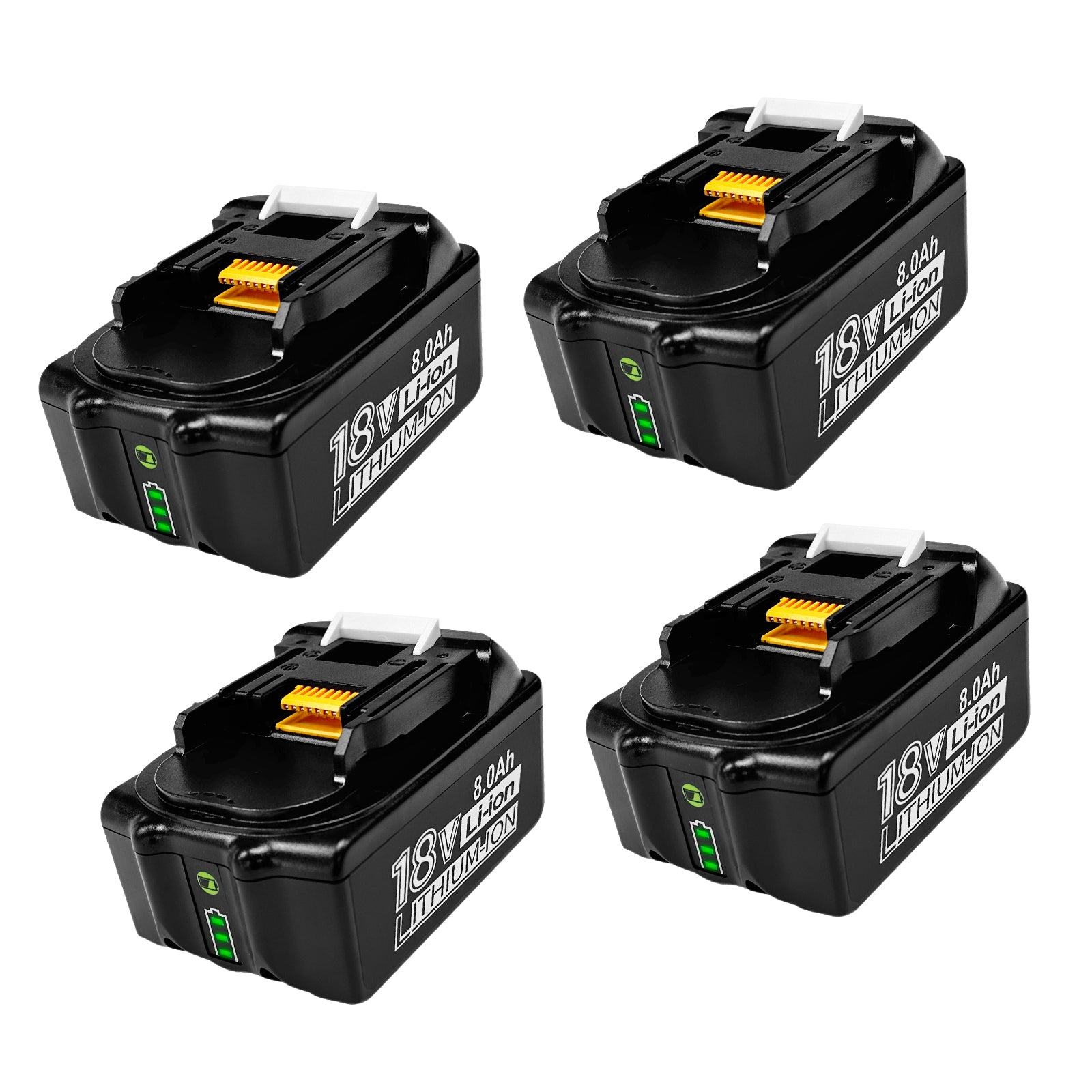 USPECIAL 8Ah Replacement Battery for Makita 18V Battery Compatible with Makita 18V Power Tools and Chargers (4 Pack)