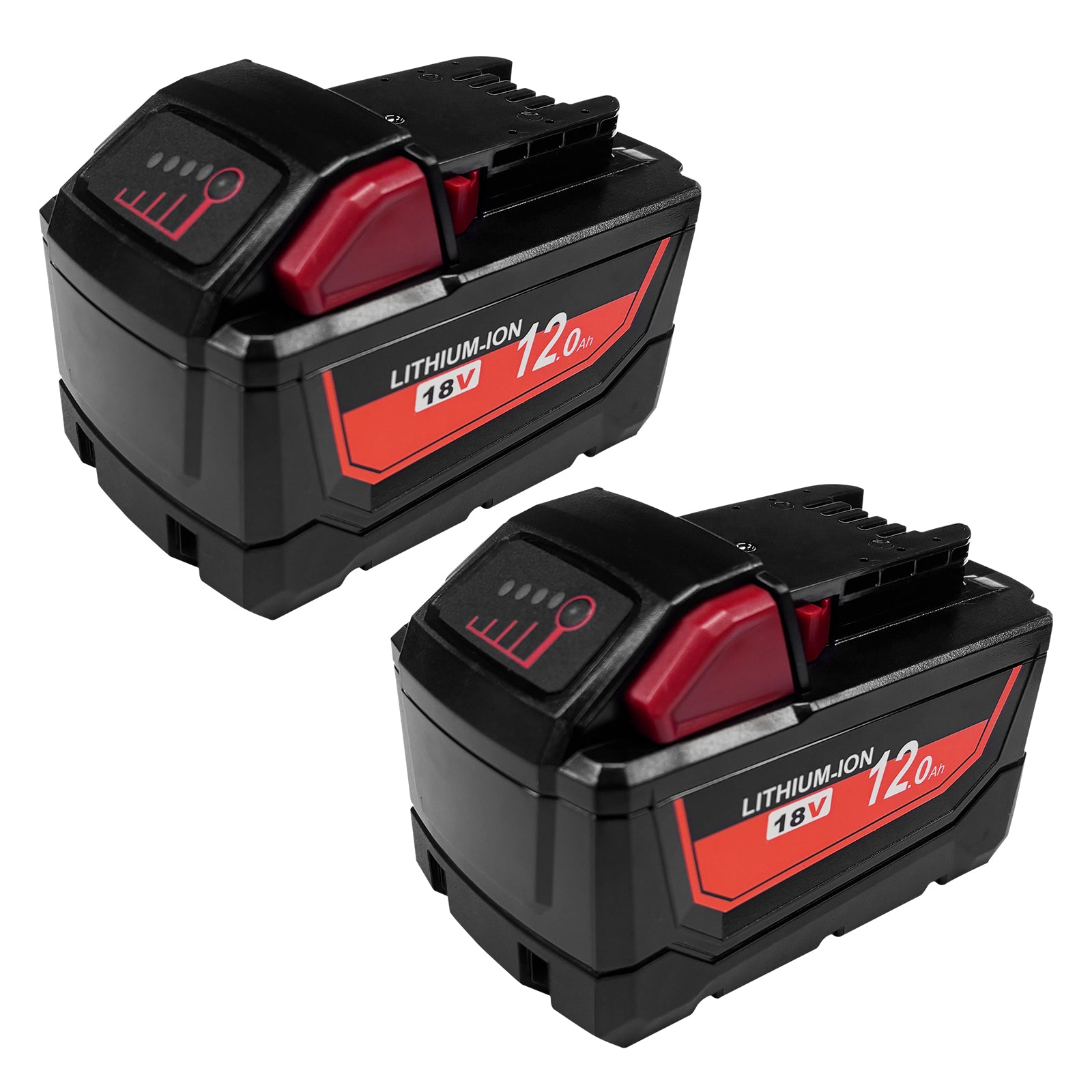 12 Ah Replacement for Milwaukee M18 Battery | Compatible with Milwaukee 48-11-1810 48-11-1820 48-11-1840 48-11-1850 48-11-1828 48-11-1860 18V Cordless Power Tools