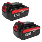 8.0Ah 2 Packs Lithium Battery Replacement for Black and Decker 20V Lithium Battery LB2X4020 LB2X4020-OPE LBXR20 LBXR2020APB Compatible with Black+Decker 20V Max Tools and Chargers