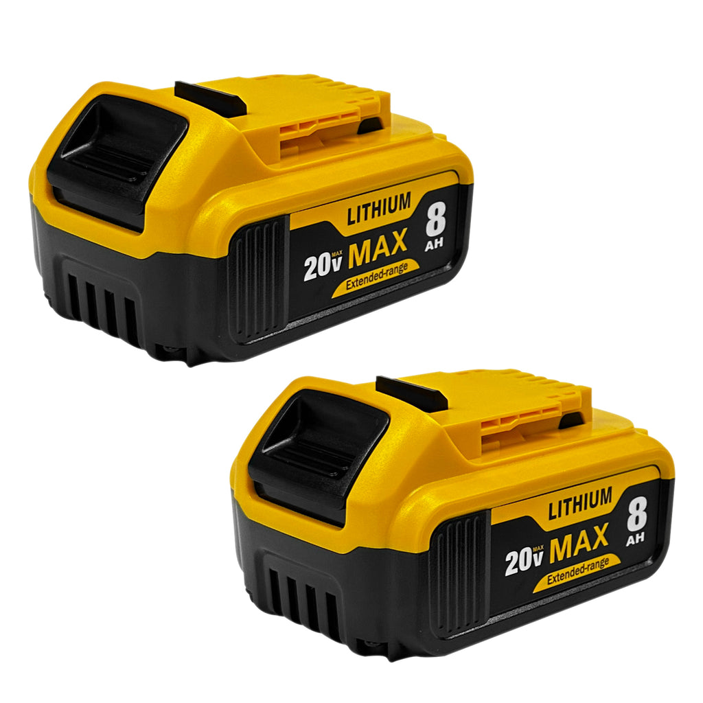 USPECIAL 8Ah Replacement Battery for Dewalt 20V Max Battery 2 Pack Compatible with DCB200 DCB201 DCB206 DCB207 Battery Packs for Dewalt 20V Tools and Chargers
