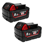 USPECIAL 8Ah Replacement Battery for Milwaukee 18V Battery Compatible with Milwaukee 18V Power Tools (2 PCS)