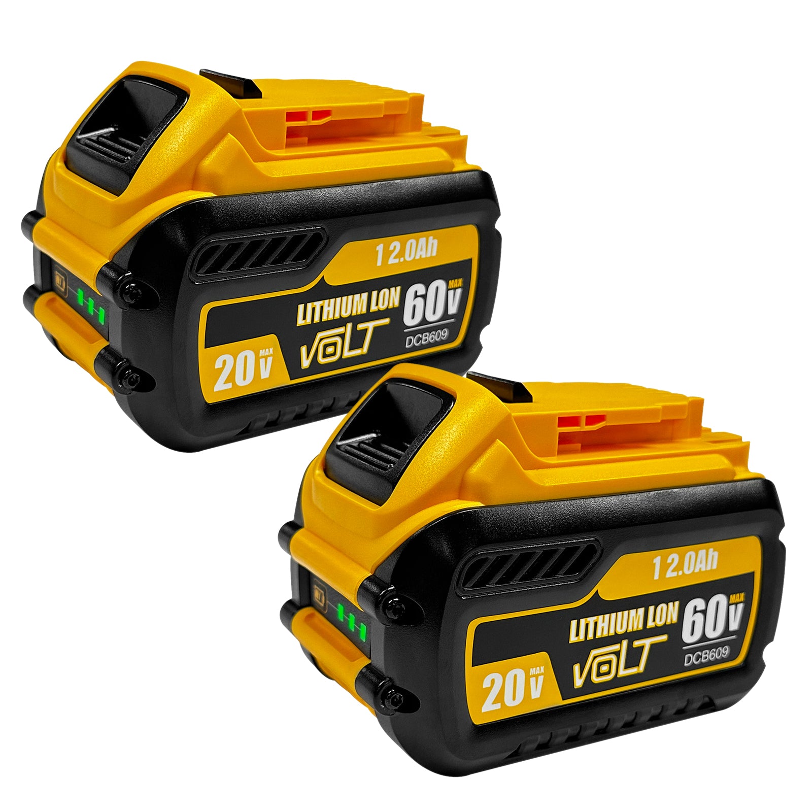 USPECIAL 12000mAh Replacement Battery for Dewalt 20V/60V Max Batteries 2 Pack Compatible with Dewalt 20V/60V Cordless Power Tools DCB606 DCB609 DCB612 DCB200 DCB206 DCB207