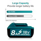 USPECIAL 8Ah Replacement Battery for Makita 18V Battery 4 Pack Compatible with Makita 18V Power Tools and Chargers