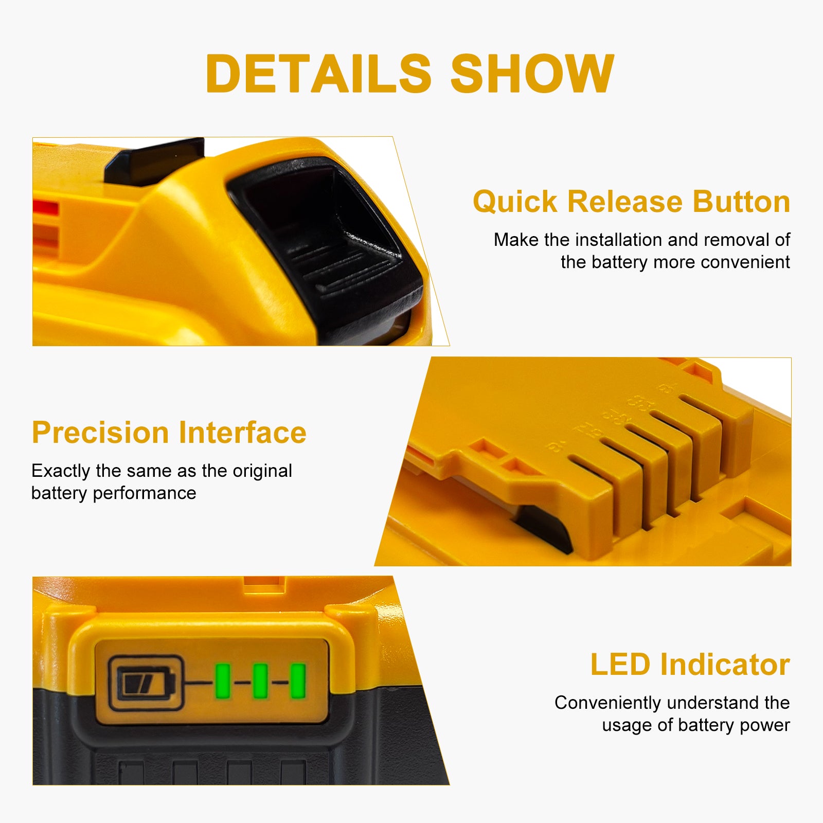 12.0Ah 2-Pack Replacement Battery for Dewalt 20V Max Battery Tools Compatible with DCB200, DCB206, DCB204, DCB203 Series & More, High Capacity Power Cells for Cordless Drills, Saws