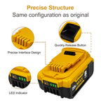 USPECIAL 8Ah Replacement Battery for Dewalt 20V Max Battery Compatible with DCB200 DCB201 DCB206 DCB207 Battery Packs for Dewalt 20V Tools and Chargers (4 PCS)