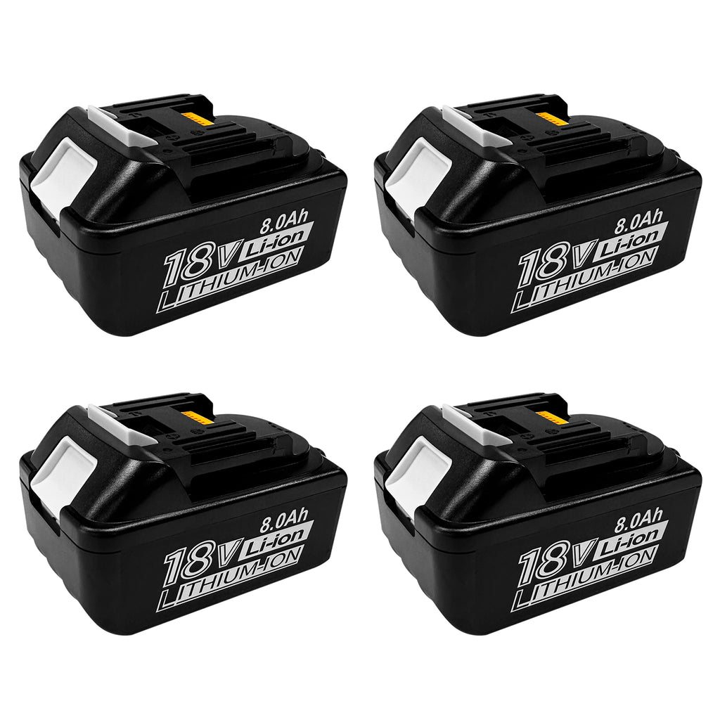 USPECIAL 8Ah Replacement Battery for Makita 18V Battery Compatible with Makita 18V Power Tools and Chargers (4 Pack)