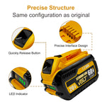 12000mAh Replace Battery for Dewalt 20V/60V Max Batteries 4 Pack Compatible with Dewalt 20V/60V Cordless Power Tools DCB606 DCB609 DCB612 DCB200 DCB206 DCB207