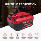 8.0Ah 2 Packs Lithium Battery Replacement for Craftsman 20V Battery CMCB202 CMCB202-2 CMCB204 CMCB204-2 CMCB205 CMCB201 CMCB209 High Capacity Compatible with Craftsman V20 Tools and Chargers