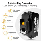 USPECIAL 8Ah Replacement Battery for Makita 18V Battery Compatible with Makita 18V Power Tools and Chargers (4 Pack)