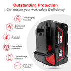 USPECIAL 8Ah Replacement Battery for Milwaukee 18V Battery Compatible with Milwaukee 18V Power Tools (2 PCS)