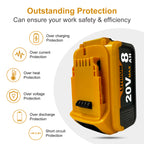 USPECIAL 8Ah Replacement Battery for Dewalt 20V Max Battery 1 Pack Compatible with DCB200 DCB201 DCB206 DCB207 Battery Packs for Dewalt 20V Tools and Chargers