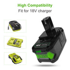USPECIAL 2 Pack 8Ah Replacement Battery for Ryobi 18V Battery Compatible with Ryobi 18V Power Tools and Chargers