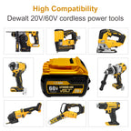 12000mAh Replace Battery for Dewalt 20V/60V Max Batteries 4 Pack Compatible with Dewalt 20V/60V Cordless Power Tools DCB606 DCB609 DCB612 DCB200 DCB206 DCB207