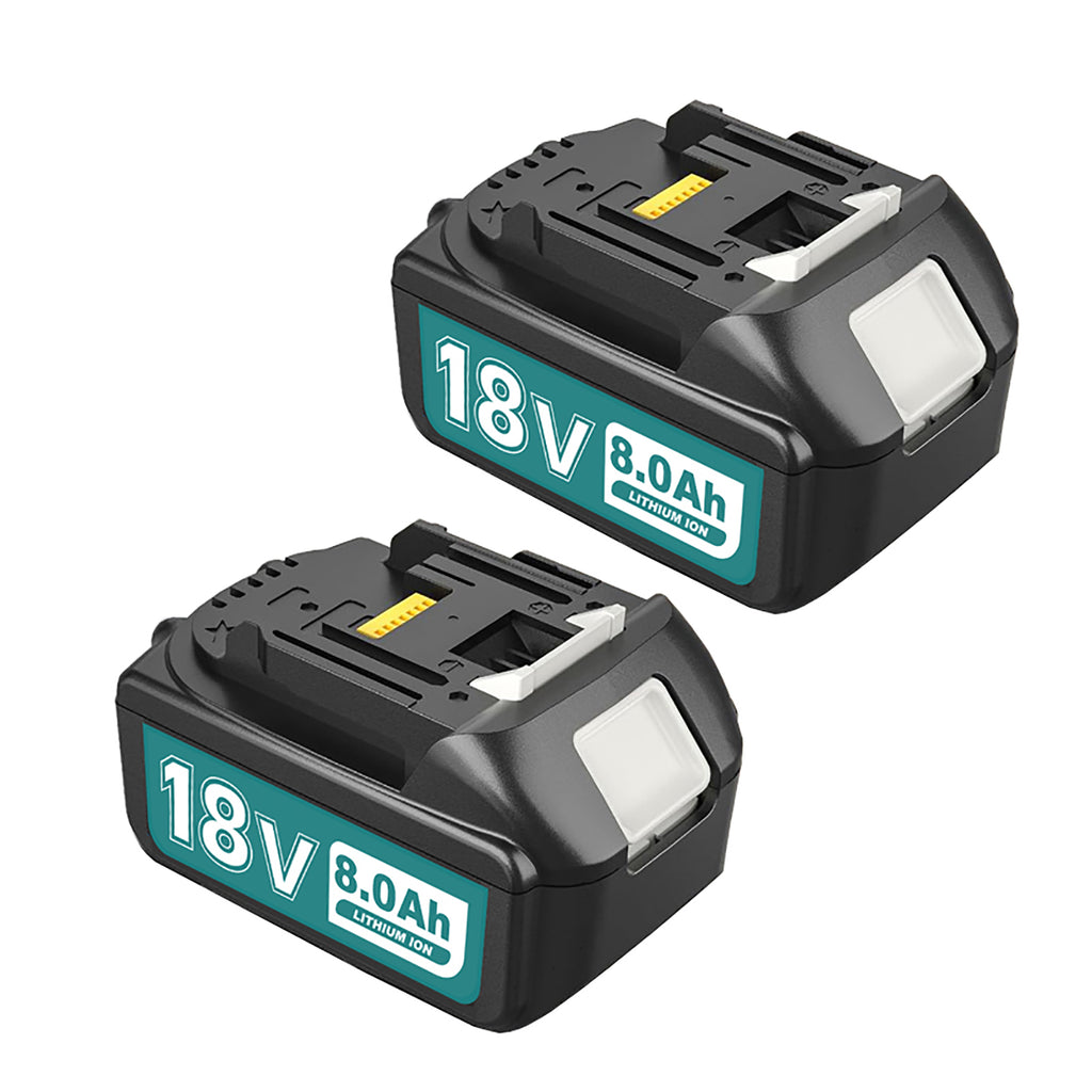 8Ah Replacement Battery for Makita 18V Battery BL1820 BL1830 BL1840 BL1850 BL1860 Compatible with Makita 18V Power Tools and Chargers (2 Packs)